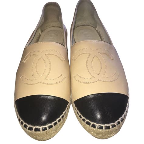 chanel beige sneakers|chanel espadrilles flat shoes.